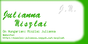 julianna miszlai business card